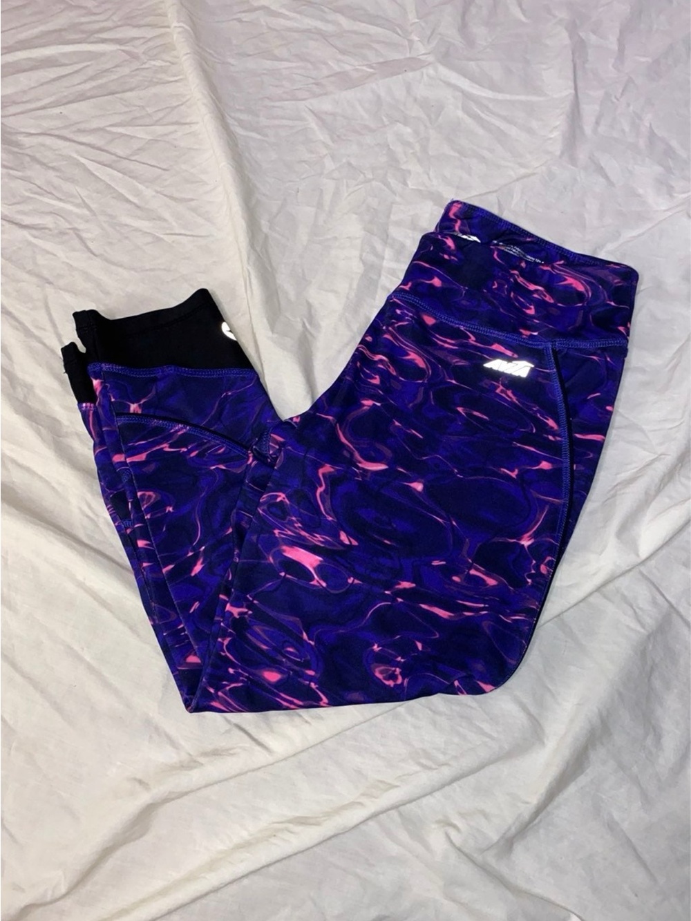 Avia Purple & Pink Marbled Athletic Leggings